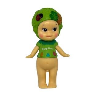 New Unbranded Kewpie/Angel Mini Collectible Figure, Green Clover, Open Box